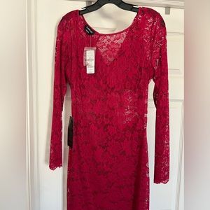 Bebe Lace red Dress - NWT - Large